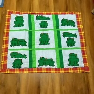 Handmade Frog Quilt For Baby/Child. 39" X 47"